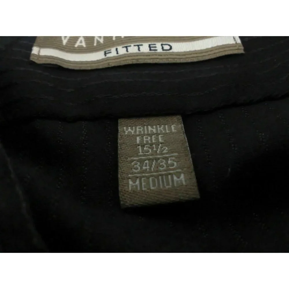 Van Heusen Men's Shirt Casual/Dress Long Sleeve Poly/Cotton Purple 15.5 (34/35) - Picture 6 of 16